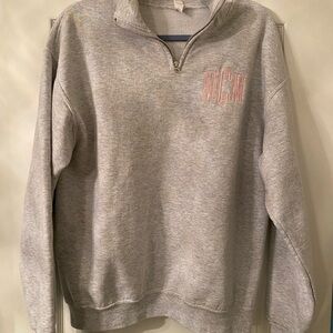 Gray Quarter-Zip Sweater